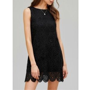 Hill House Home Black Charlie Shift Mini Dress